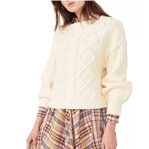 Free People Dream Cable Knit Sweater